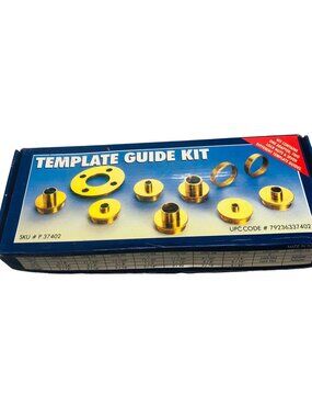 Template guide kit set of 10 includes 1 adapter 2 lock nuts &amp; 7 different RE